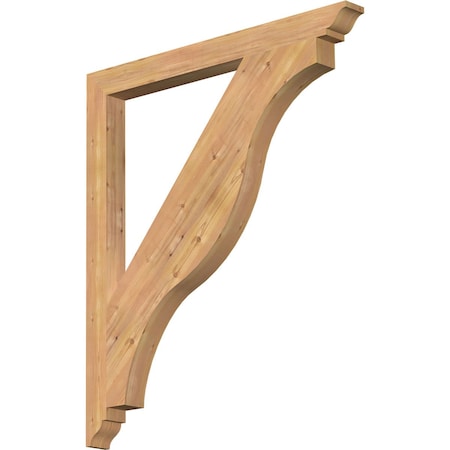 Ekena Millwork Funston Traditional Smooth Bracket, Western Red Cedar, 3 1/2"W x 42"D x 48"H BKT04X42X48FST01SWR